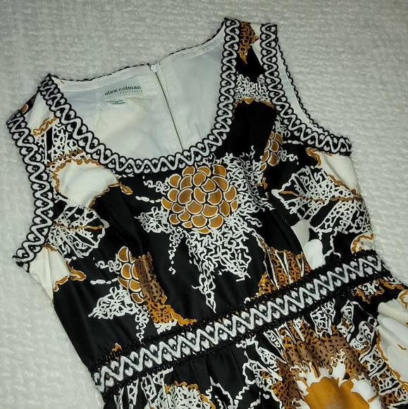 Vintage 1960's Alex Colman California bohemian maxi floral dress boho - Picture 10 of 16